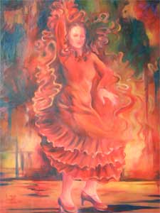 Flamenco6OelLeinwand
